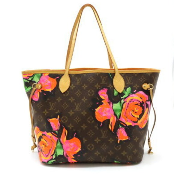 Louis Vuitton Rose Pink Neverfull Tote Shoulder Bag Stephen Sprouse - Picture 1 of 8